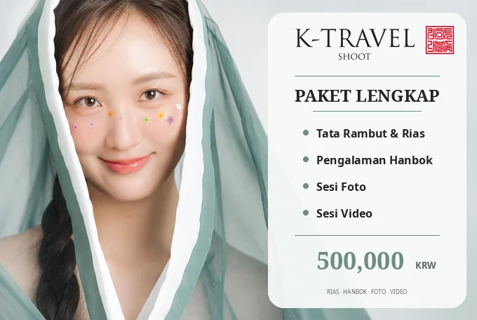 [1 Orang] K-TRAVEL SHOOT - Sesi Foto & Video Hanbok Premium product image